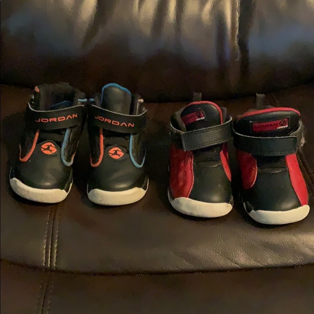 2 pair toddler jordans